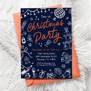 Invitation de Noël, Invitation tirée à la main