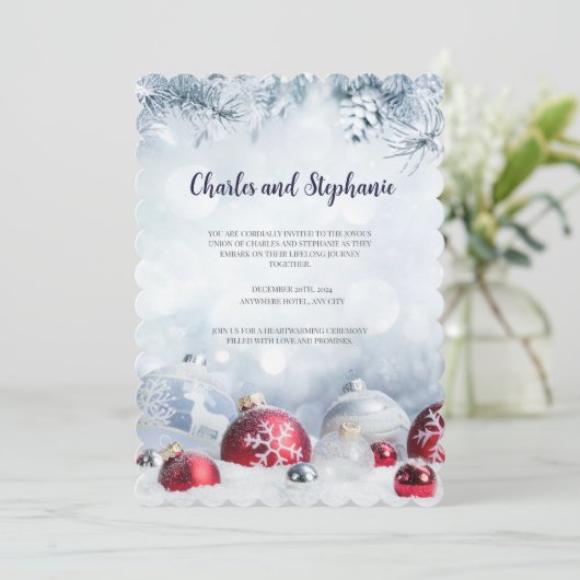 Invitation de Noël, invitations de Noël (Debout devant)