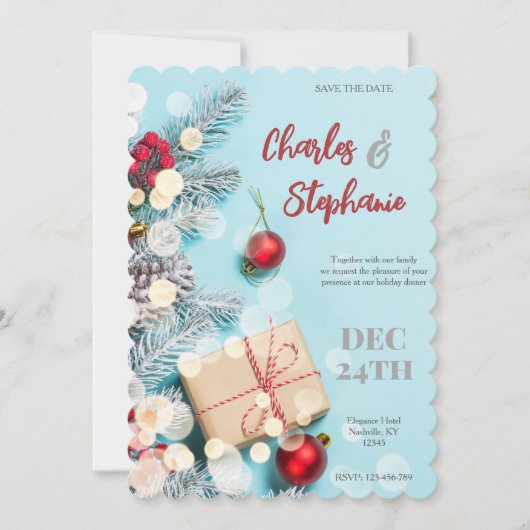Invitation de Noël, invitations de Noël (Devant)