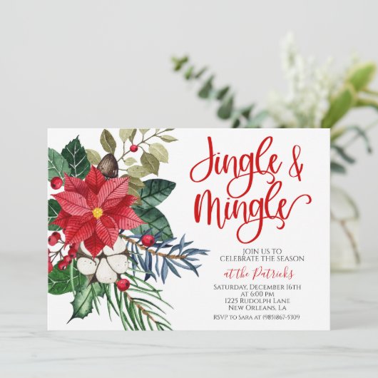 Invitation de Noël Jingle et Mingle (Debout devant)