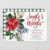 Invitation de Noël Jingle et Mingle (Devant / Derrière)