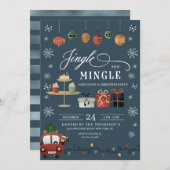 Invitation de Noël Jingle et Mingle Party (Devant / Derrière)