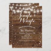 Invitation de Noël Jingle & Mingle (Devant / Derrière)
