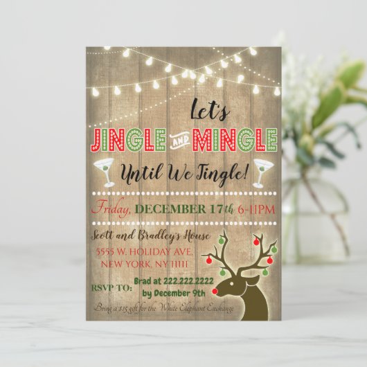 Invitation de Noël Jingle & Mingle (Debout devant)