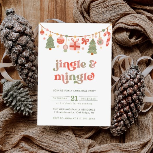 Invitation de Noël Jingle & Mingle