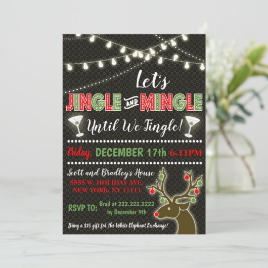 Invitation de Noël Jingle & Mingle (Debout devant)