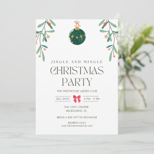 Invitation de Noël Jingle Mingle (Debout devant)