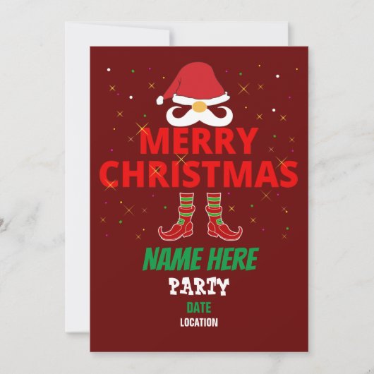 INVITATION DE NOËL JOYEUX (Devant)