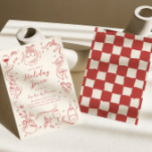 Invitation de Noël Main lunaire tirée