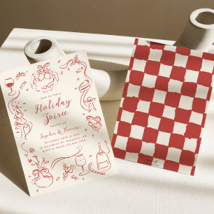 Invitation de Noël Main lunaire tirée