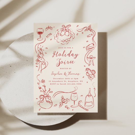 Invitation de Noël Main lunaire tirée