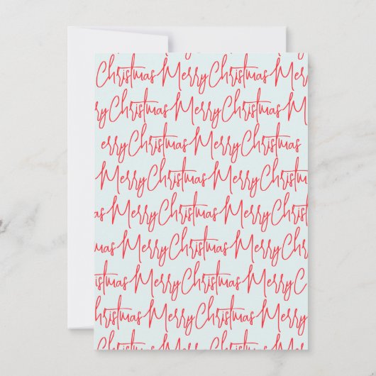 Invitation de Noël manuscrite en bleu (Dos)