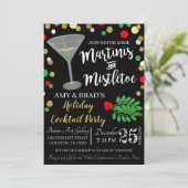 Invitation De Noël Martinis Et Mistletoe (Debout devant)