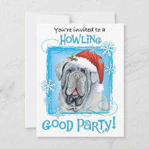 Invitation de Noël Mastiff napolitain