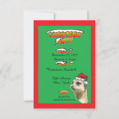 Invitation de Noël Meerkat Party Green (Dos)