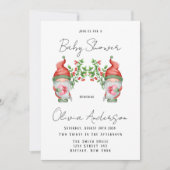 Invitation de Noël mignonne Gnome Baby shower (Devant)