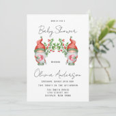 Invitation de Noël mignonne Gnome Baby shower (Debout devant)
