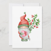 Invitation de Noël mignonne Gnome Baby shower (Dos)