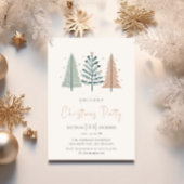 Invitation de Noël minimaliste - Arbre d'hiver