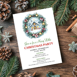 Invitation de Noël minimaliste et cosy