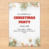 Invitation de Noël minimaliste moderne (Recto)