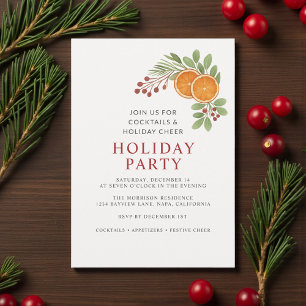 Invitation de Noël minimaliste pour une fête des F