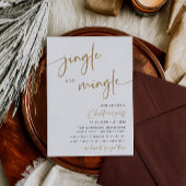 Invitation de Noël moderne Jingle & Mingle