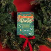 Invitation de Noël moderne rétro coloré