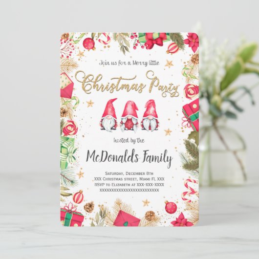 Invitation de Noël modifiable (Debout devant)