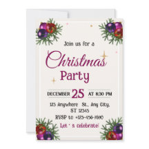 Invitation de Noël modifiable