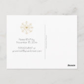 Invitation de Noël noir et argent | (Dos)