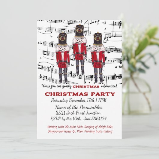 Invitation de Noël Nutcracker Party (Debout devant)