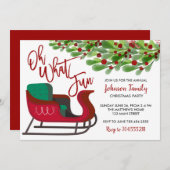 Invitation de Noël, oh quel plaisir, Sleigh (Devant / Derrière)