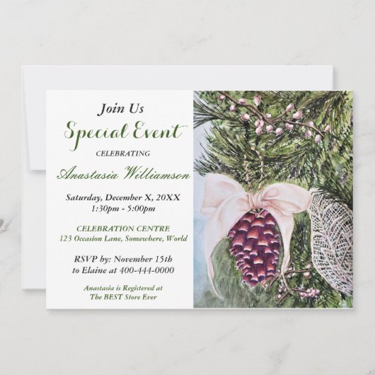 Invitation de Noël Open House (Devant)