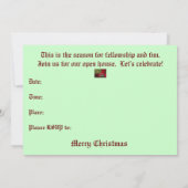 Invitation de Noël Open House (Dos)