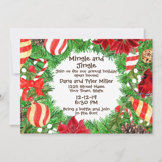 Invitation de Noël Open House (Devant)