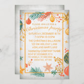 Invitation de Noël Or, Parfait, Élégant (Devant / Derrière)