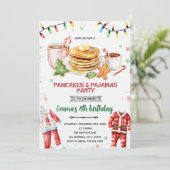 Invitation de Noël Pancakes et Pyjamas (Debout devant)