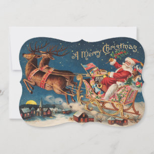 Invitation de Noël Patriotique Père Noël Mery