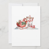 Invitation de Noël Père Noël d'hiver (Dos)