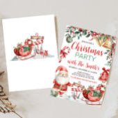 Invitation de Noël Père Noël d'hiver