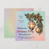 Invitation de Noël personnalisable (Devant / Derrière)