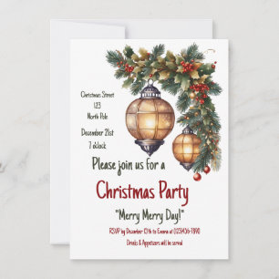 Invitation de Noël personnalisable