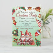 Invitation de Noël personnalisable (Debout devant)