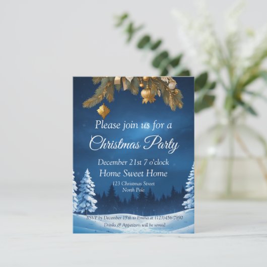 Invitation de Noël personnalisable (Debout devant)