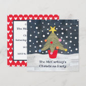 Invitation de Noël personnalisée (Devant / Derrière)