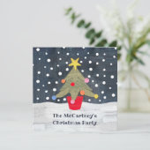 Invitation de Noël personnalisée (Debout devant)