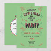 Invitation de Noël. Personnaliser (Devant / Derrière)