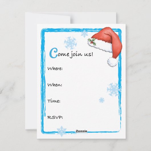 Invitation de Noël Poméranie (Dos)