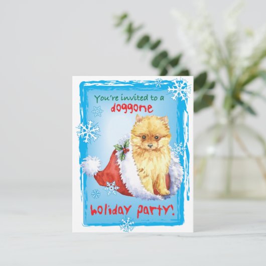Invitation de Noël Poméranie (Debout devant)